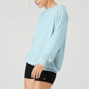 Alo Soho Super Comfy Oversized Sweater in Chalk Blue